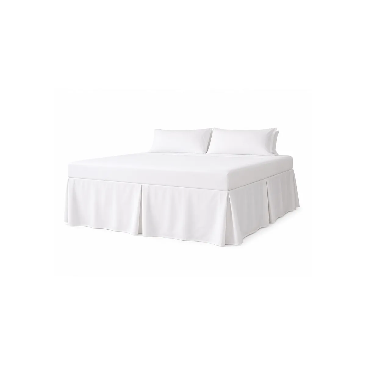 KING WHITED PLEATED BED SKIRT 