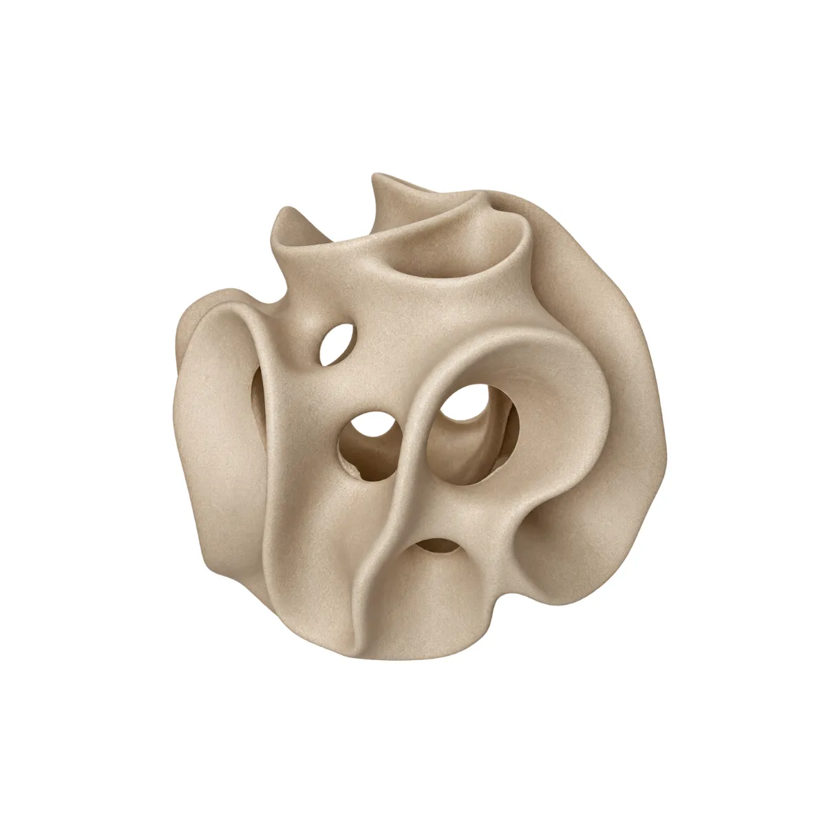 8"x8" ABSTRACT SCULPTURE - BEIGE - ORGANIC