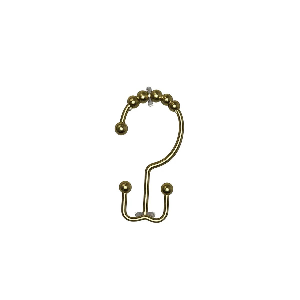  SET OF 12 GOLD DOUBLE SHOWER HOOKS
