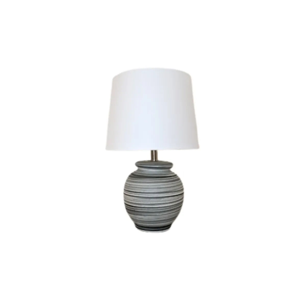 Black and White Striped Table Lamp 