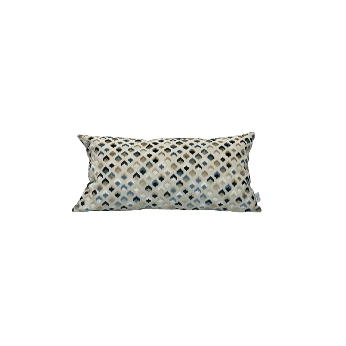 Geometric multi coloured decor pillow (13"x25")