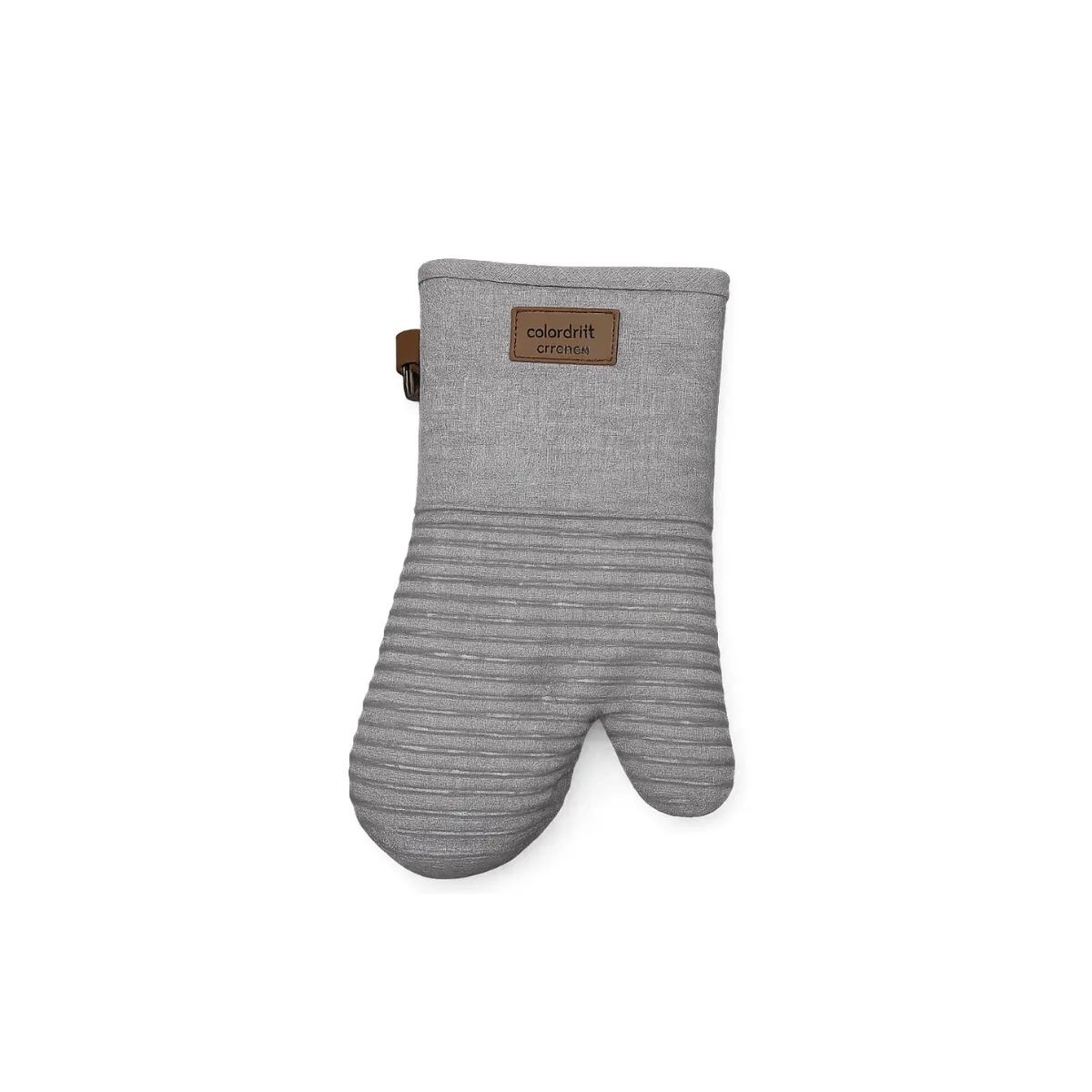 HEATHERED GRAY LINEN OVEN MITT