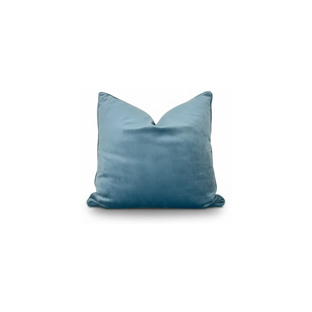 Blue velvet throw pillow