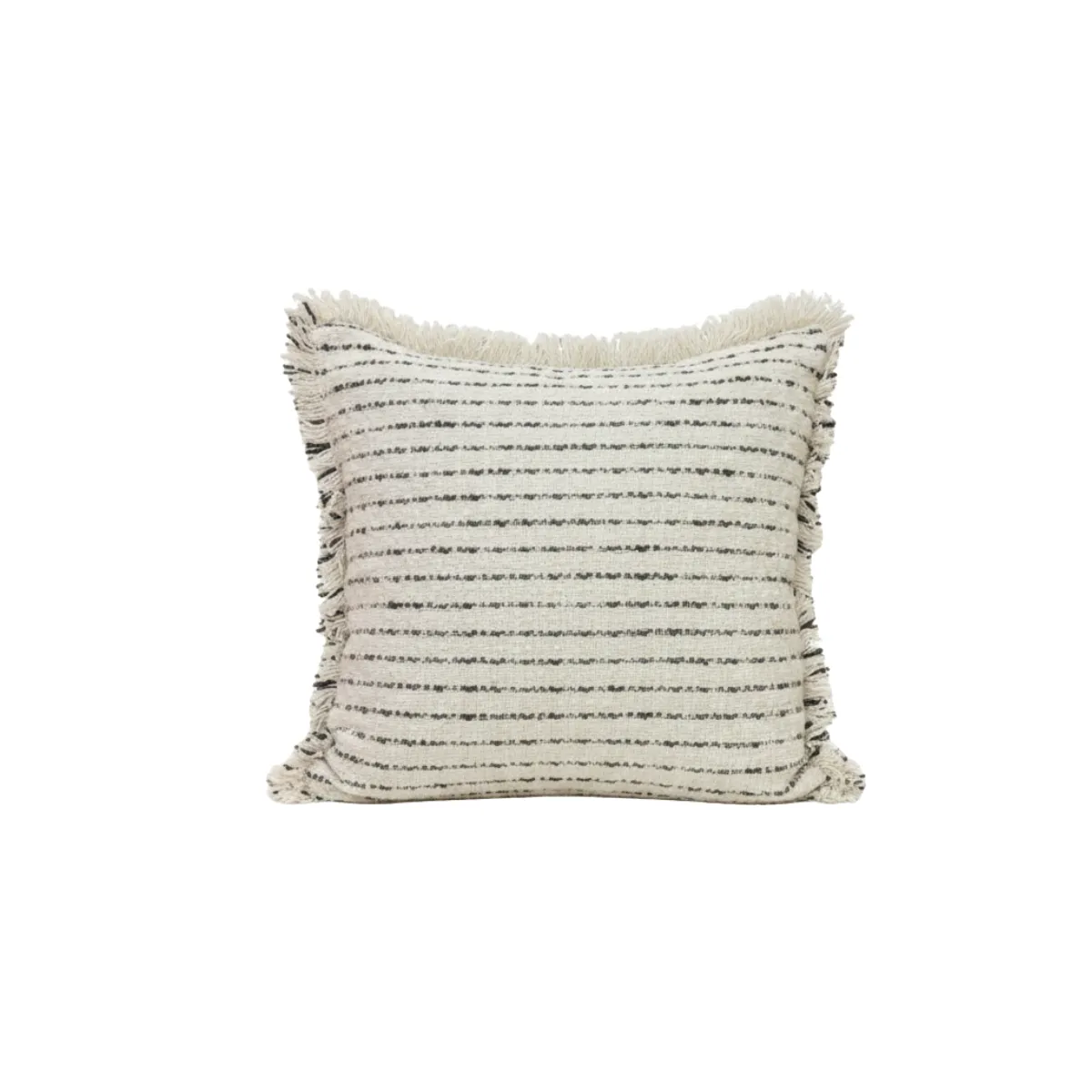 18" Square Throw Pillow - Cream with Stripes