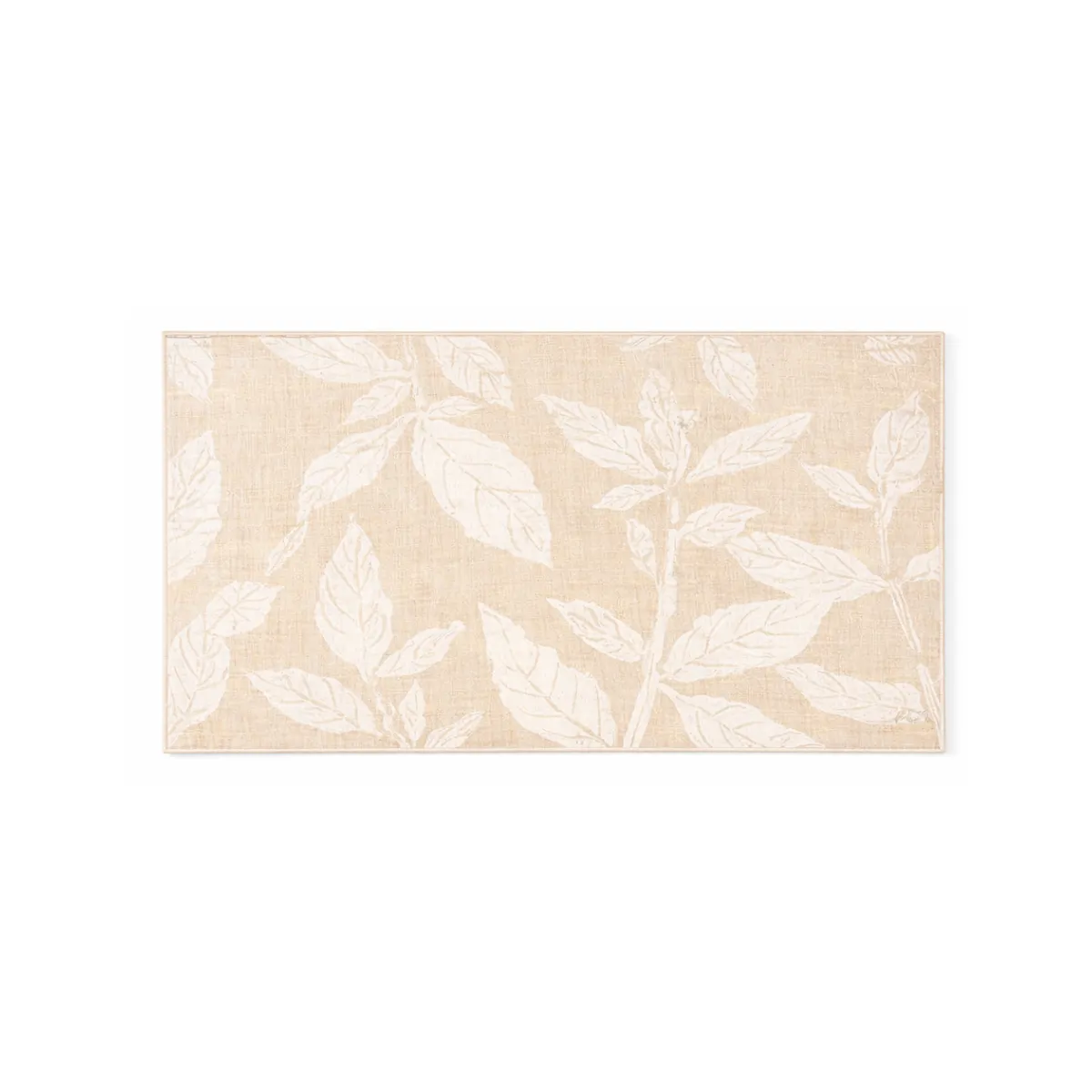 BEIGE BOTANICAL ENTRYWAY RUG