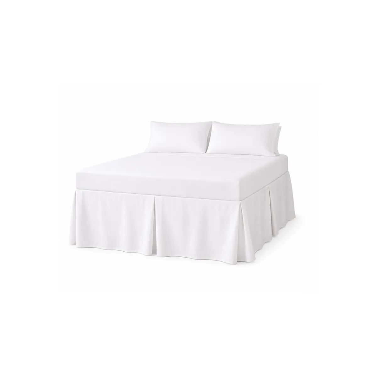 FULL WHITED PLEATED BED SKIRT 