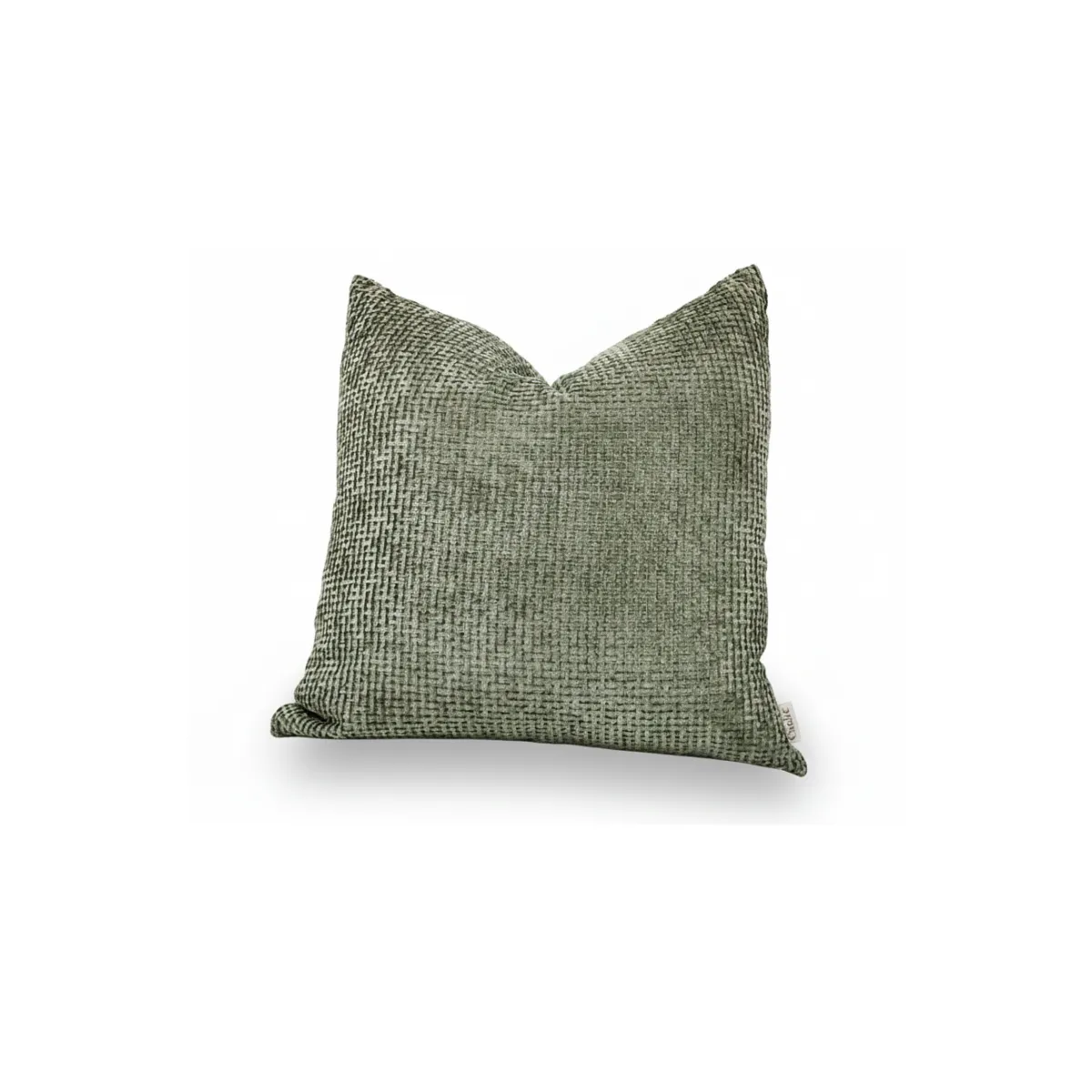 Moss green velvet throw pillow