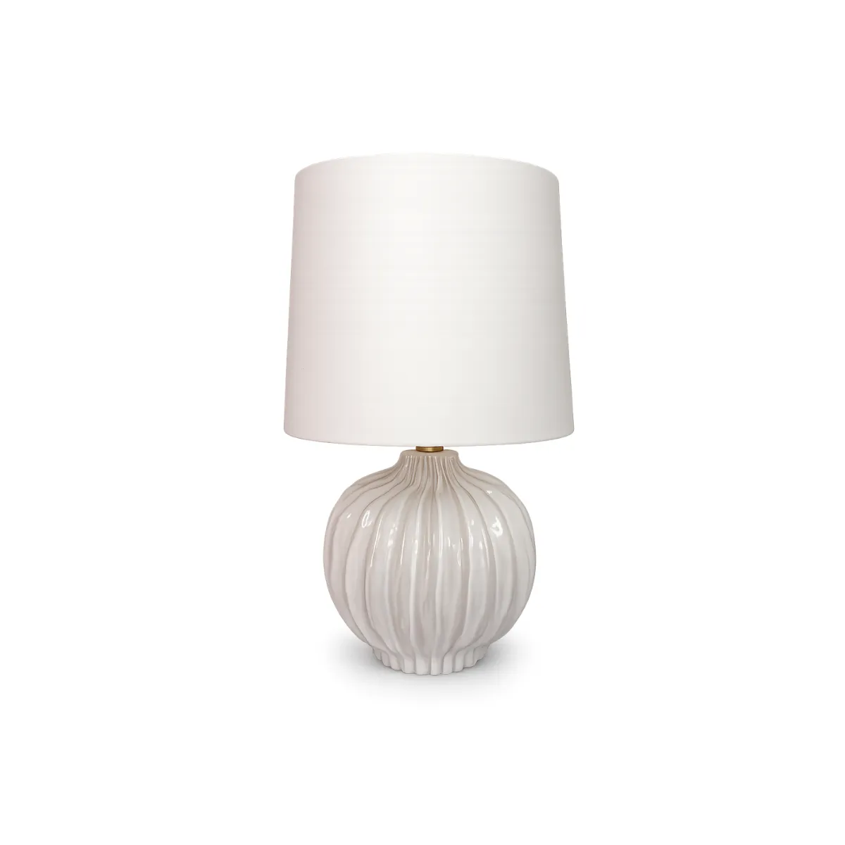WHITE PLEATED TABLE LAMP