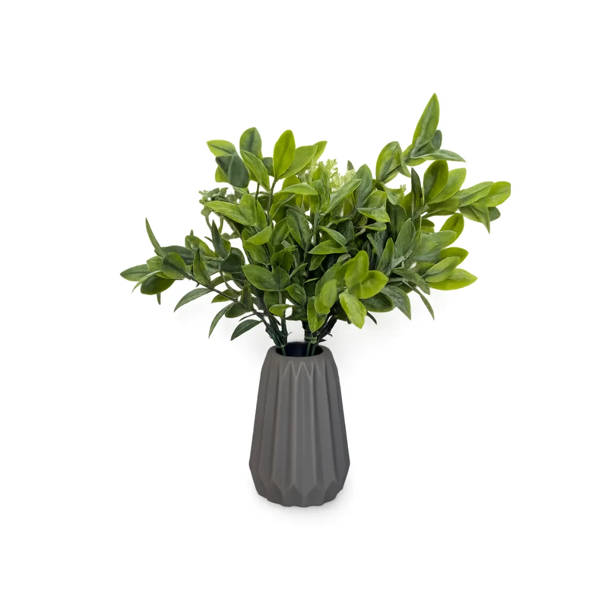 GREENERY PLANT IN GREY VASE