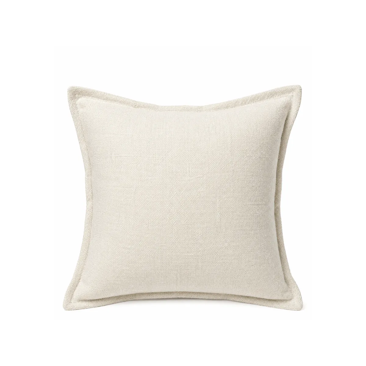 SOFT CREAM TEXTURED THROW PILLOW