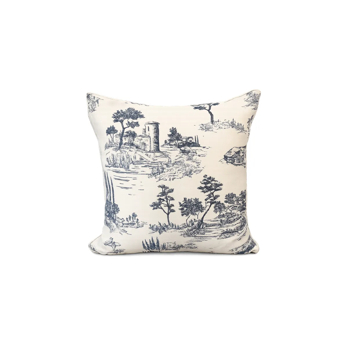 BLUE & WHITE THROW PILLOW