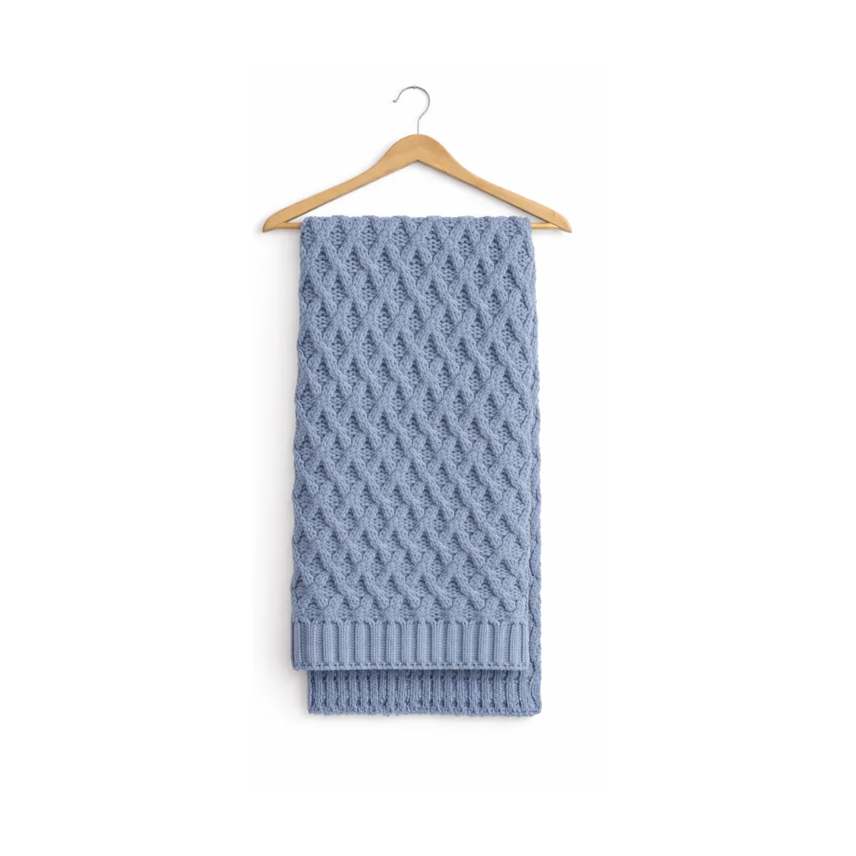 BLUE THROW BLANKET