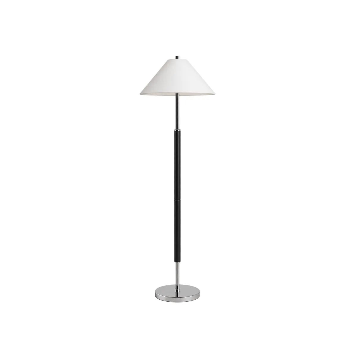 61.5"H FLOOR LAMP - BLACK & CHROME
