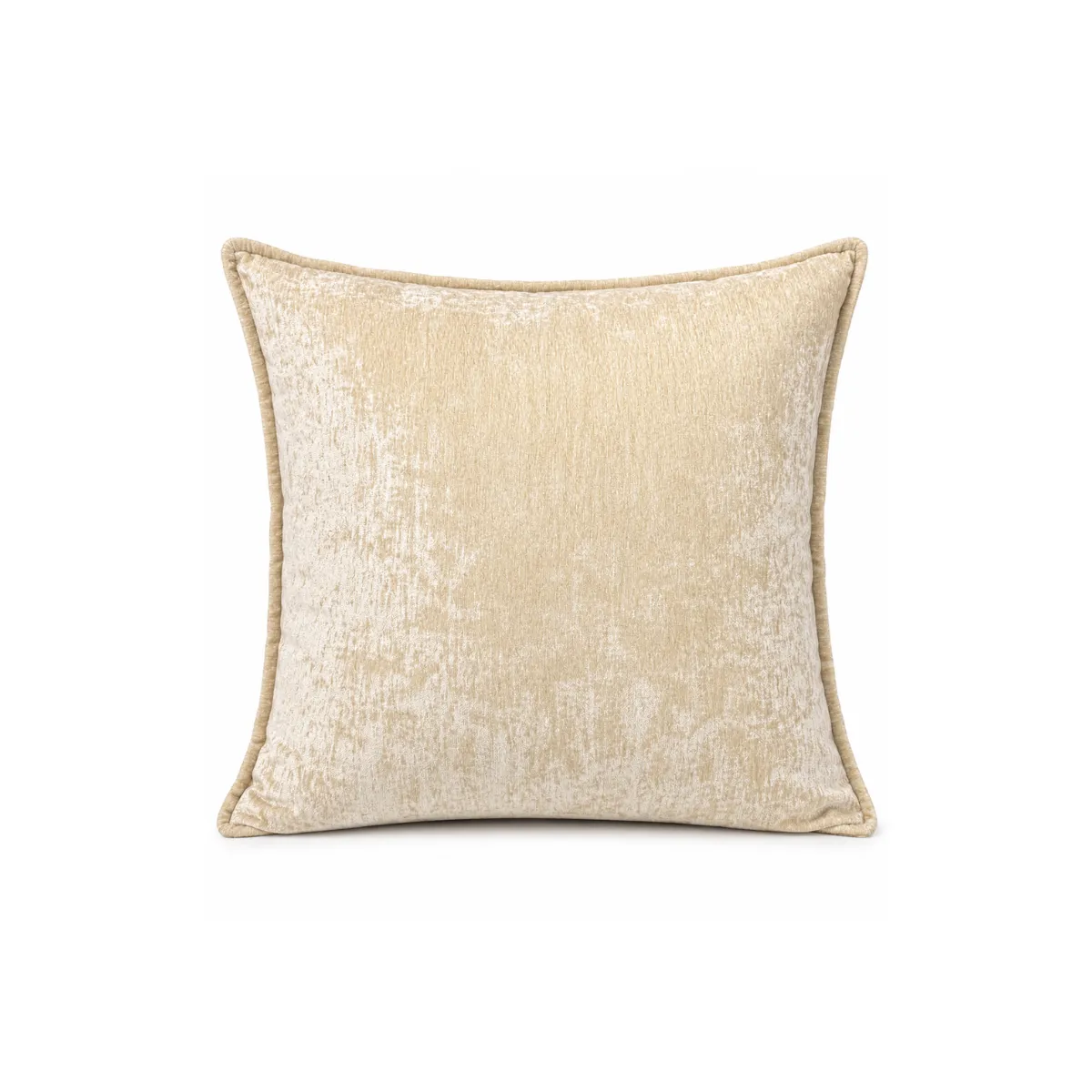 ELEGANT BEIGE VELVET THROW PILLOW