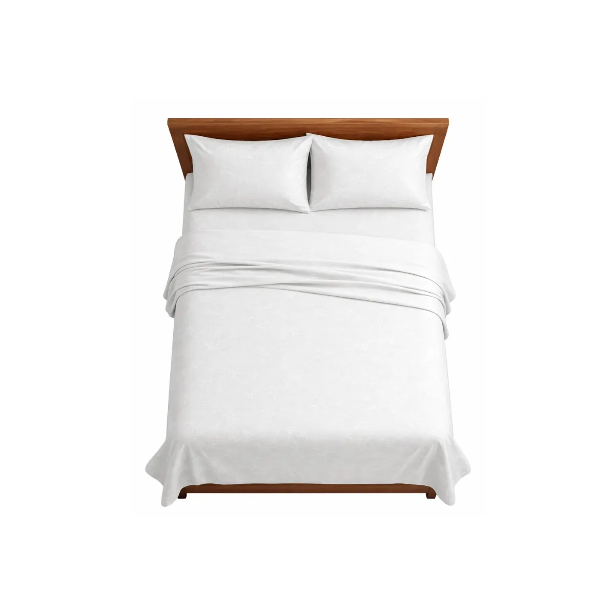 CLASSIC WHITE JACQUARD QUEEN SHEET SET
