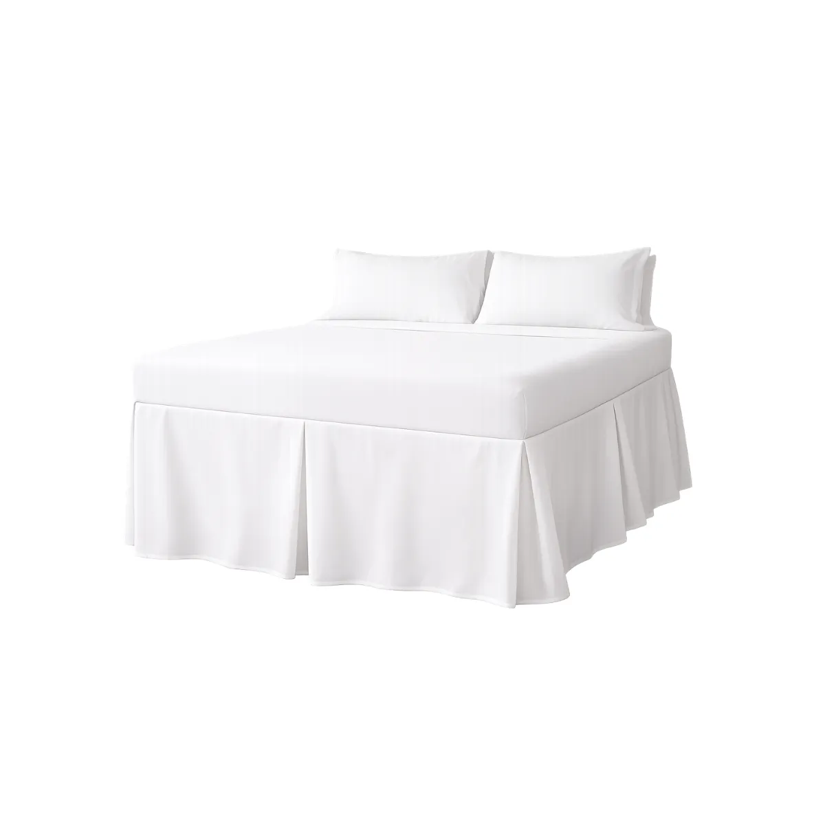 WHITED PLEATED BED SKIRT 