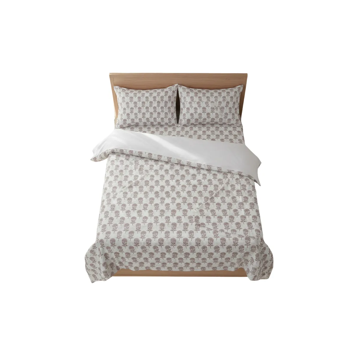 Full Sheet set white with pink florals