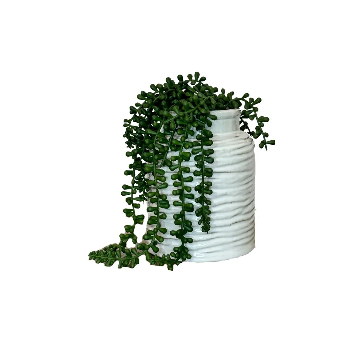 Faux Eucalyptus in Natural Wood Pot