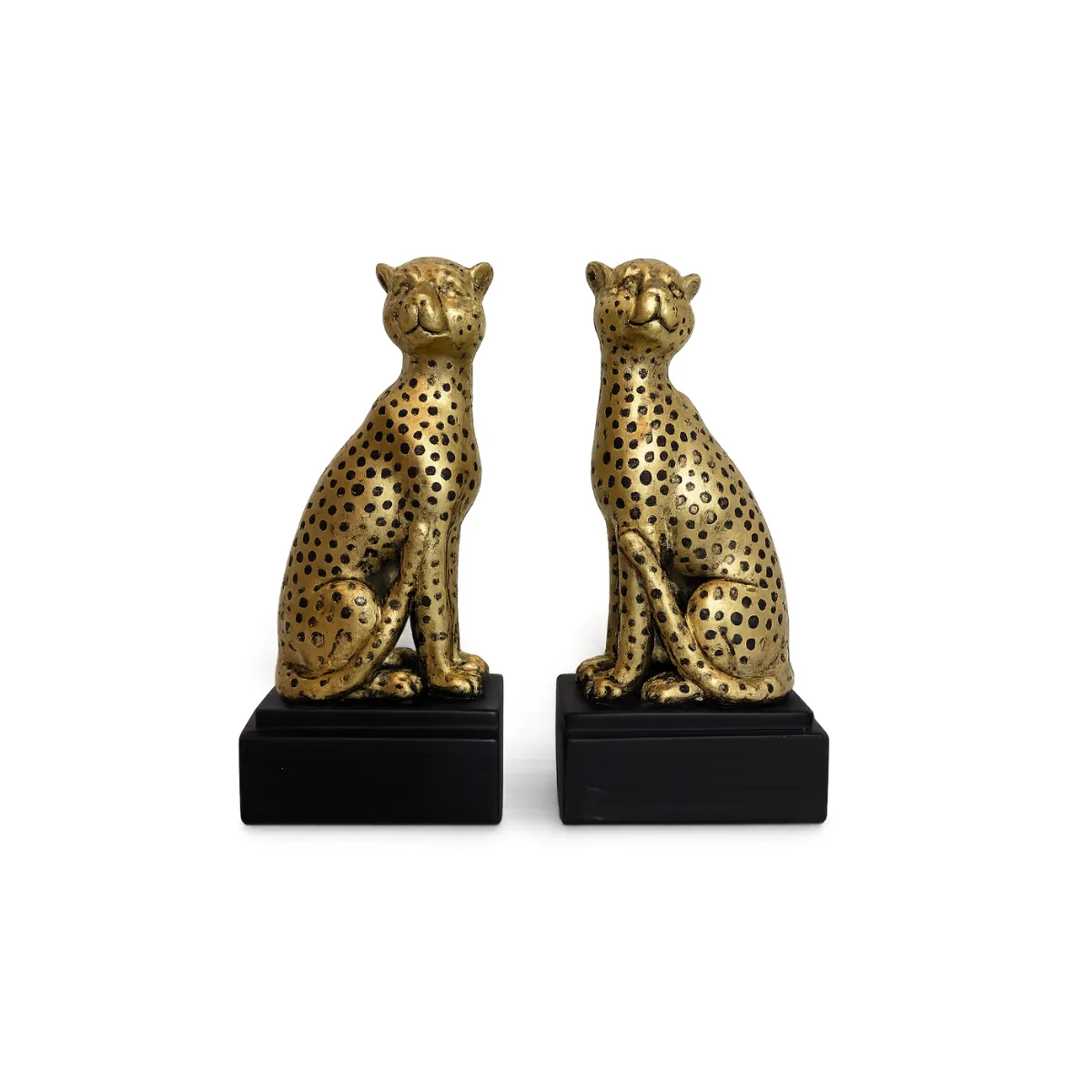 BOOK ENDS GOLDEN CHEETAH