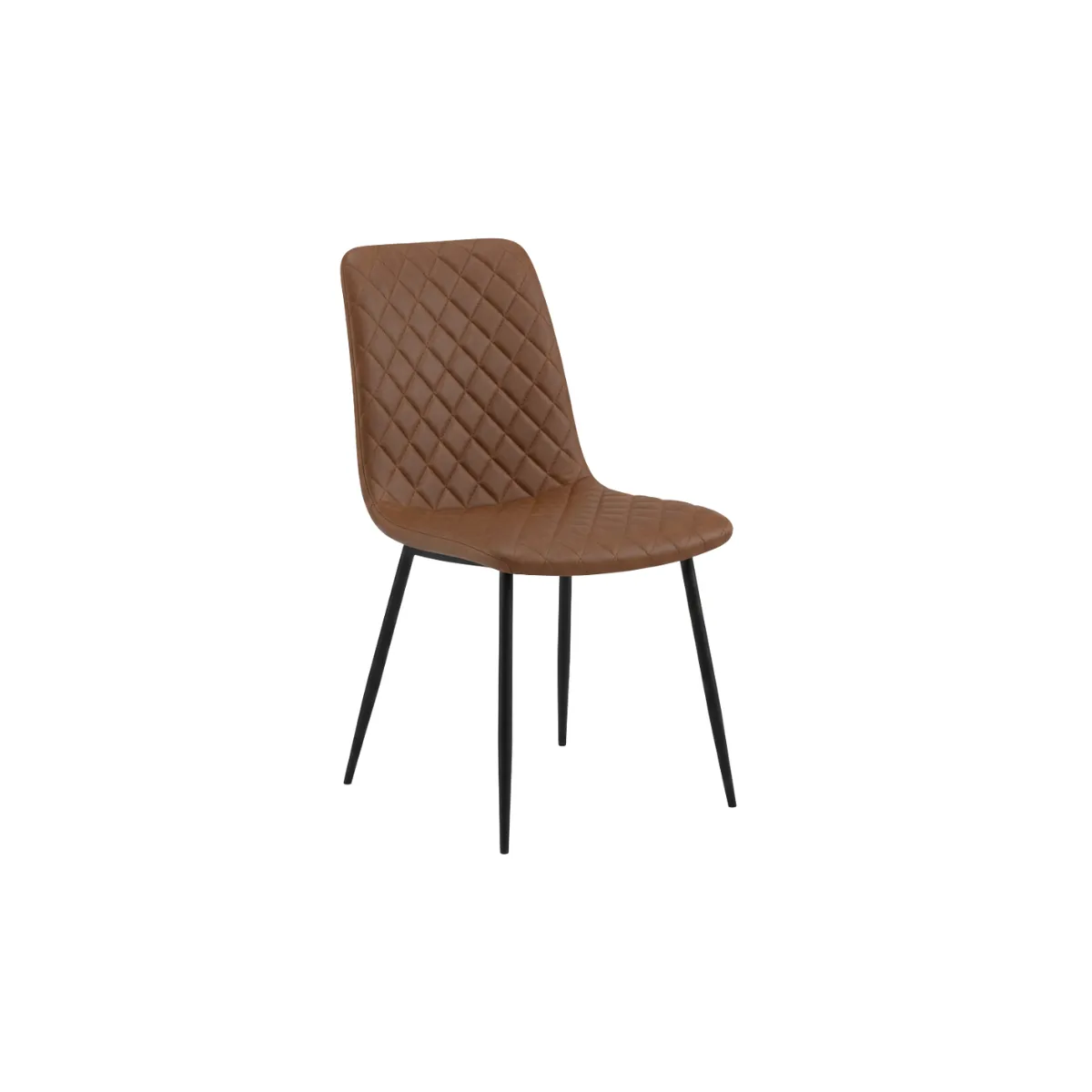 Dining Chair - Diamond Back Brown Faux Leather