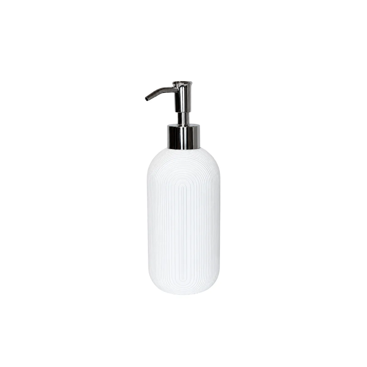 WHITE TEXTURED SOAP DISPENSER