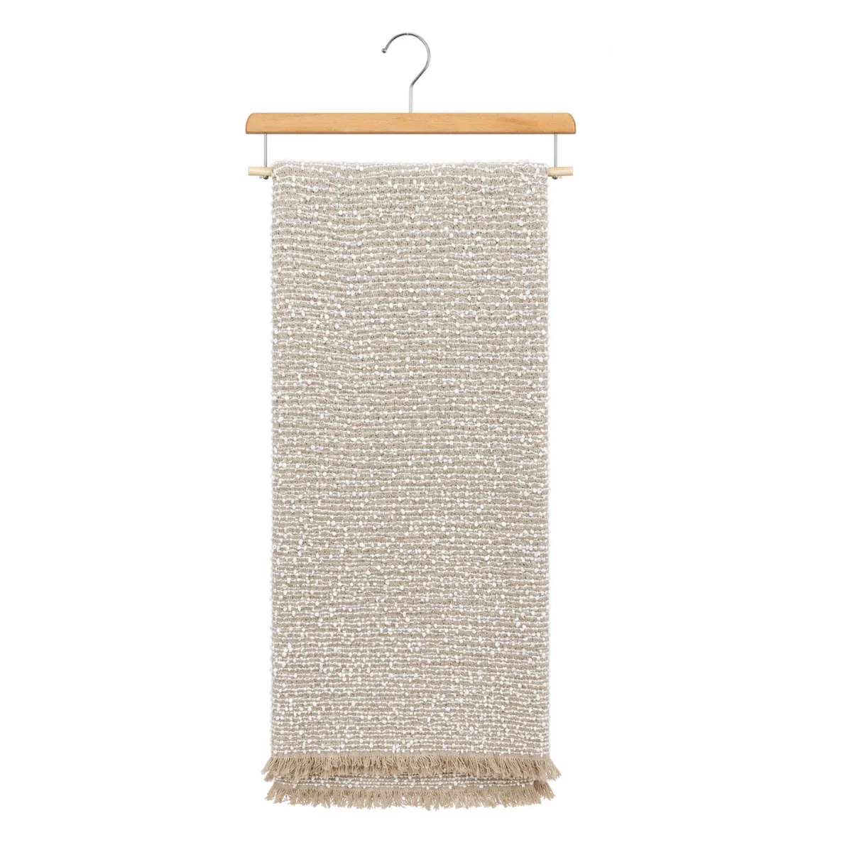 NEUTRAL BEIGE THROW BLANKET