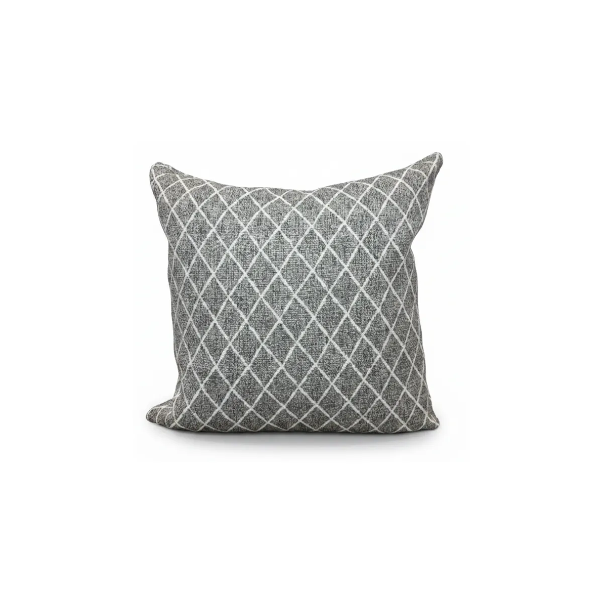 WHITE DIAMOND PATTERN THROW PILLOW