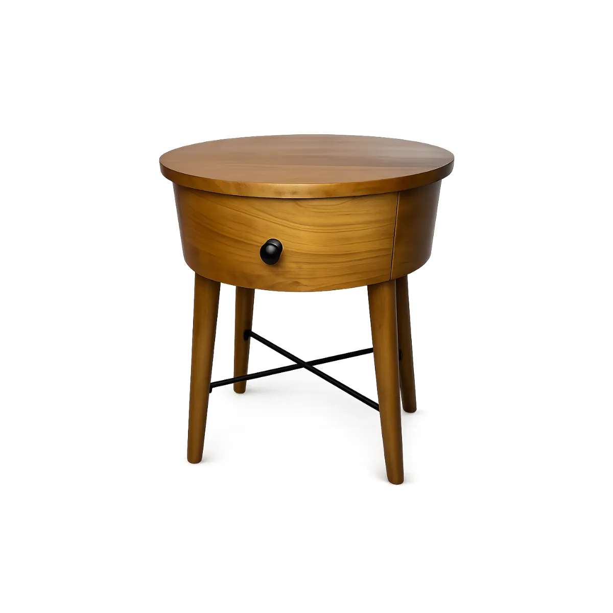 ROUND MODERN WOODEN SIDE TABLE