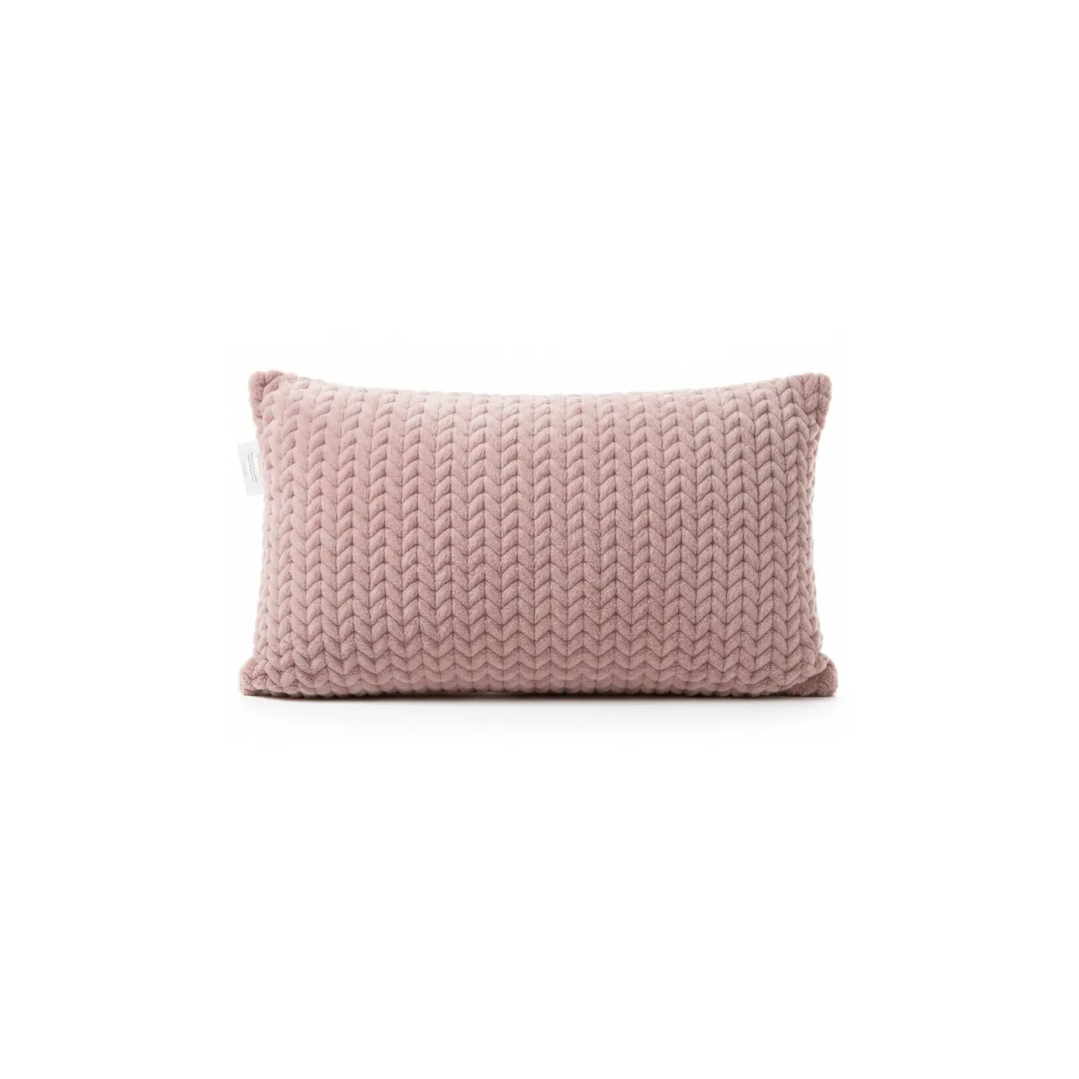 Blush Pink Textured Lumbar Pillow