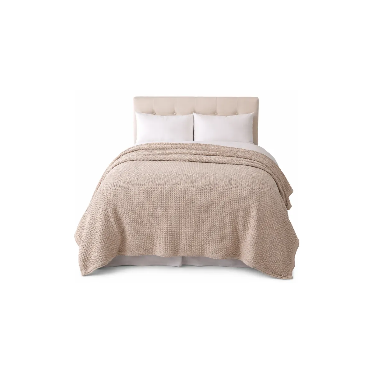 WOVEN BROWN QUEEN BLANKET