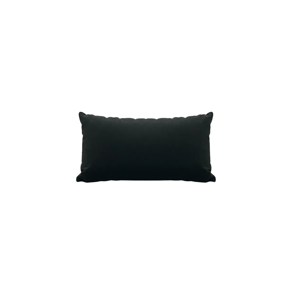 Black suede lumbar accent pillow