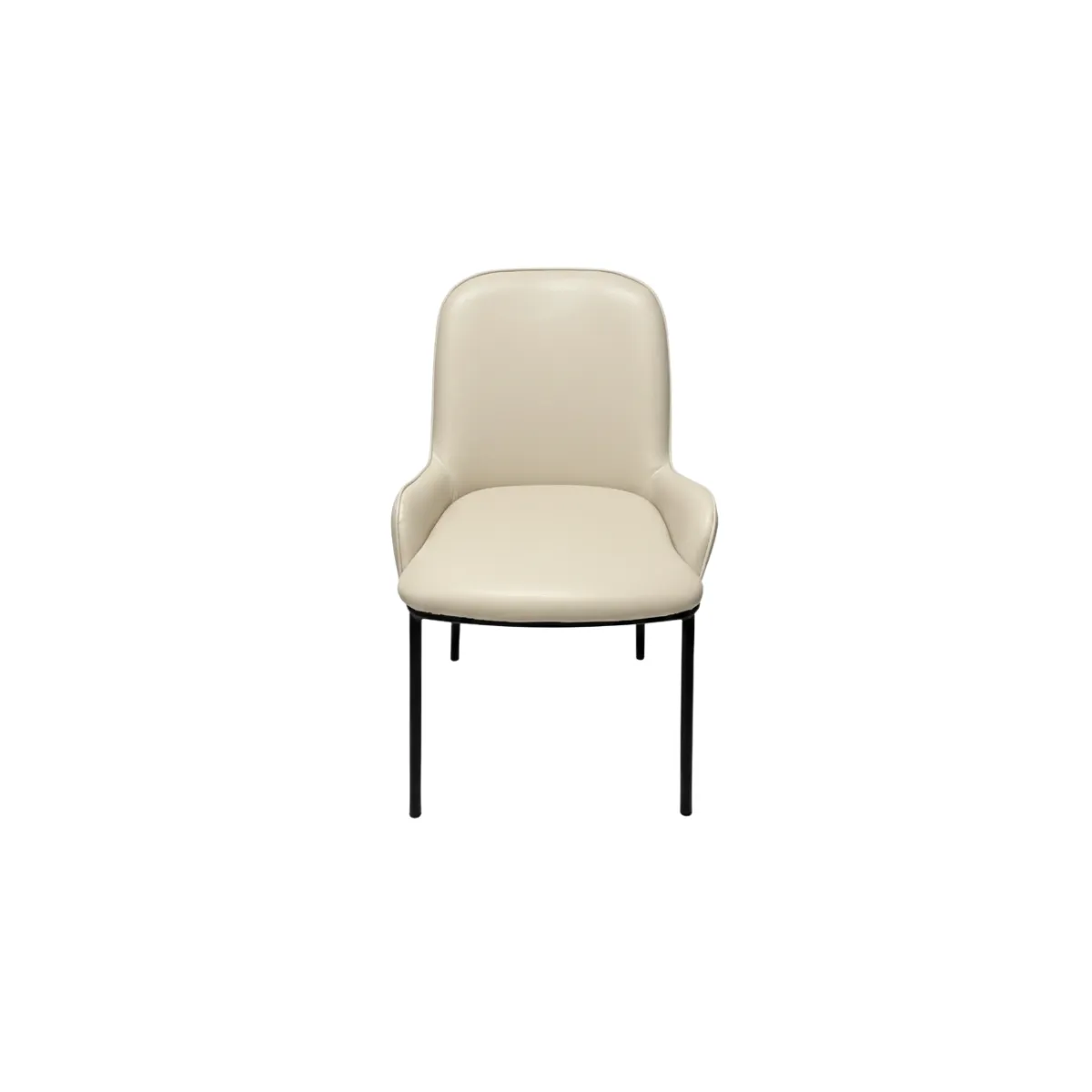 Dining Chair beige faux leather