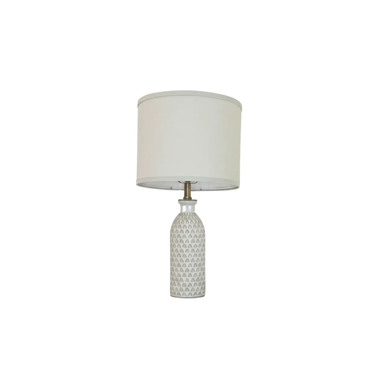 FLECKED BEIGE AND CREAM TABLE LAMP