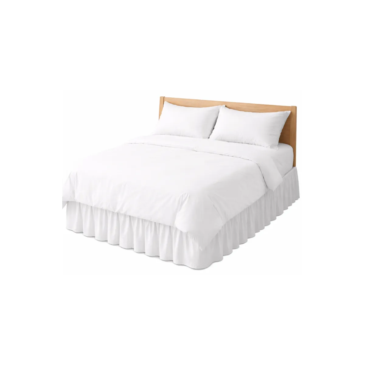 WHITE BED SKIRT IN QUEEN SIZE