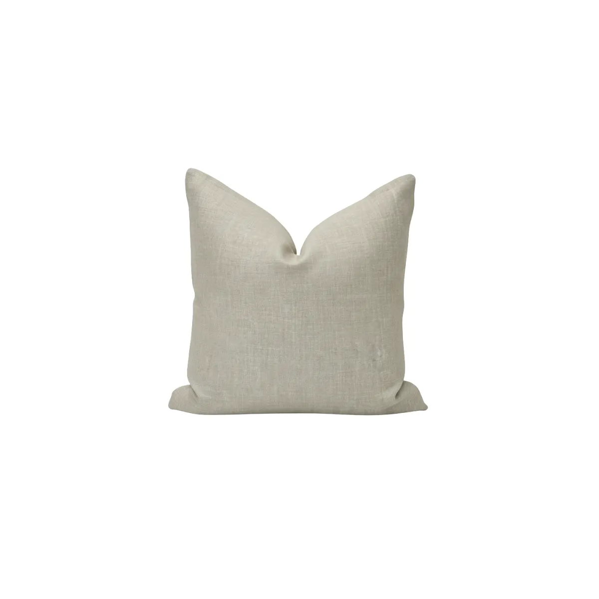Reversible large oatmeal and white accent pillow 