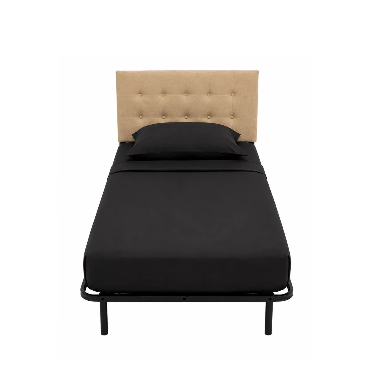BLACK TWIN FITTED SHEET 