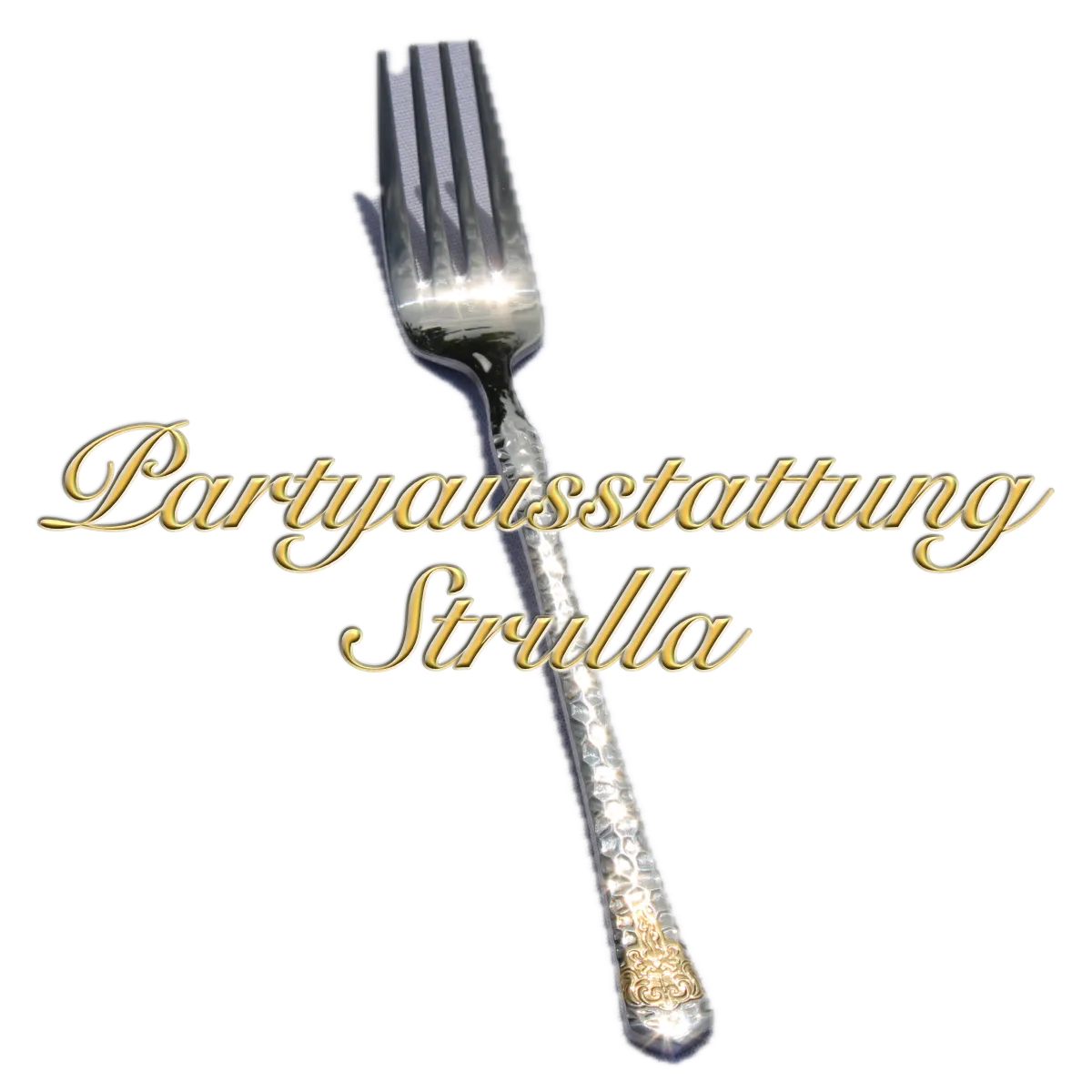 Kuchengabel "Barock Gold“ | Edelstahl 18/10 | Gehämmert & Gold
