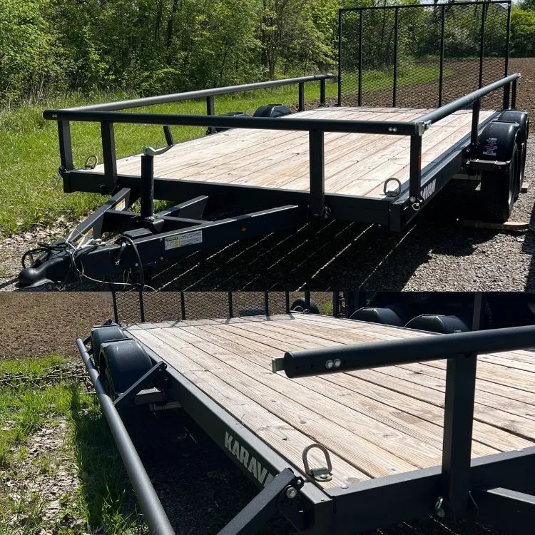 15' 7K Utility Trailer + Fold Down Sides