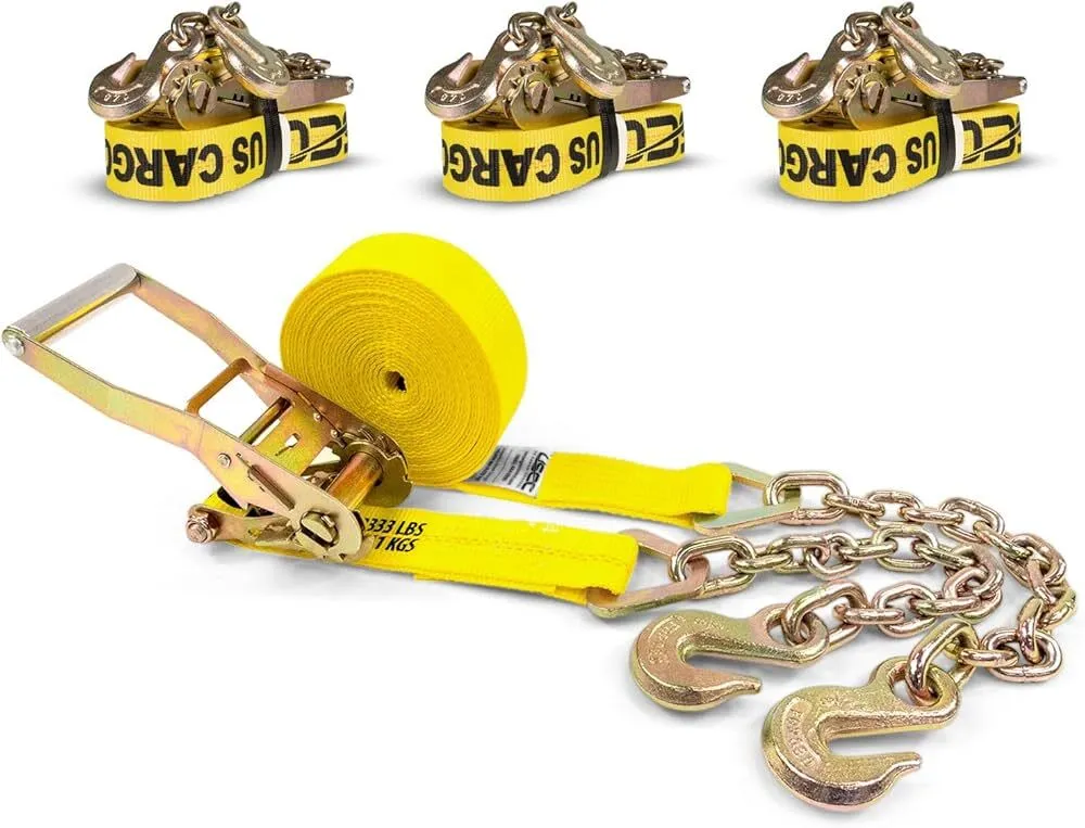 HEAVY DUTY CHAIN RATCHET STRAP (set of 4)
