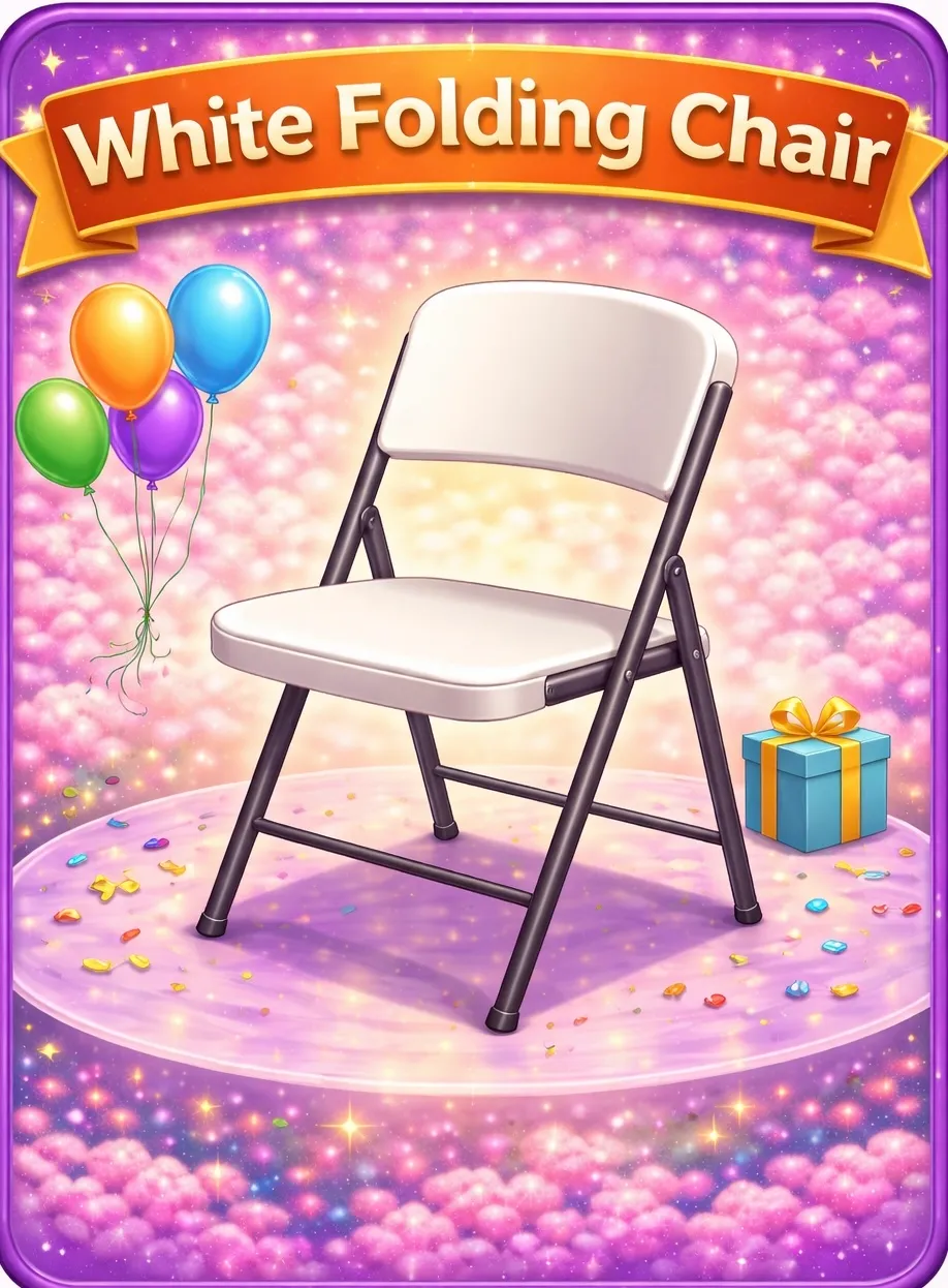 White Folding Chair - 4 Hour Rental