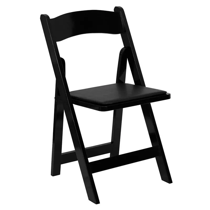 Black Padded Folding Chair
