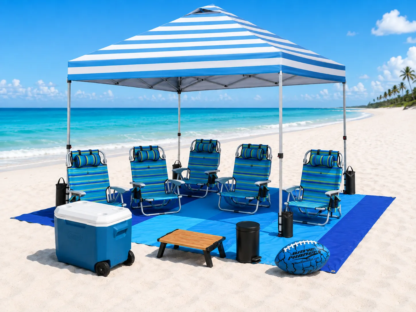 Canopy Tent 10' x 10' Beach Party Bundle