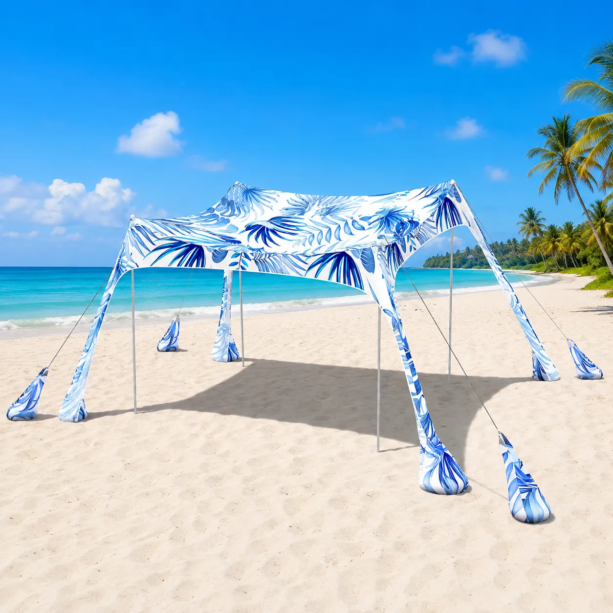 Beach Sun Shelter 10' x 10' | Dolphin King Beach Equipment Rentals