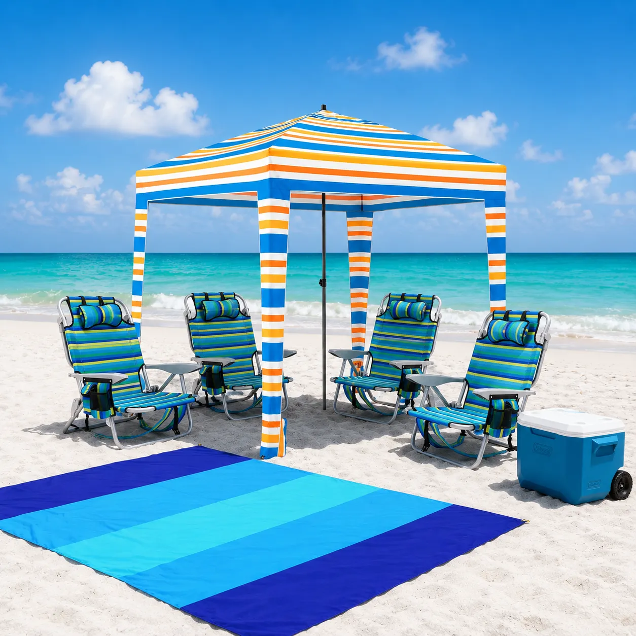 Cabana 6' x 6' Family Beach Bundle