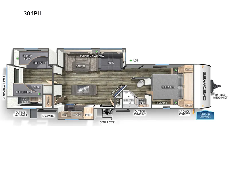 2020 FOREST RIVER CHEROKEE 304BH