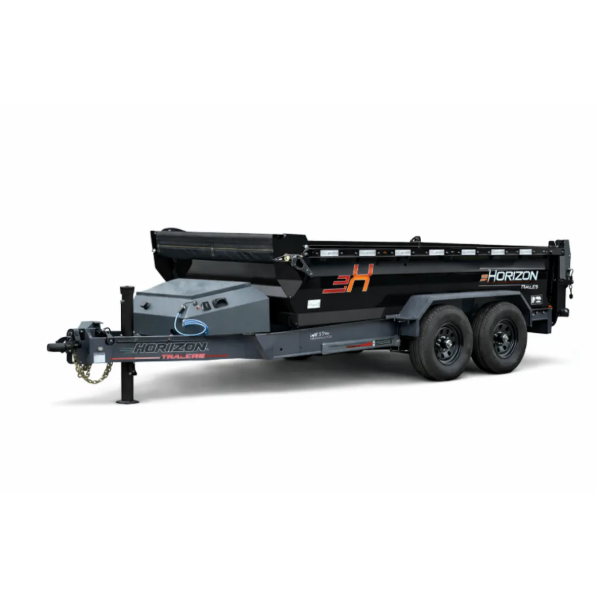 Horizon EZ7 14' x 83" 7K Bumper Pull Dump Trailer- Grey