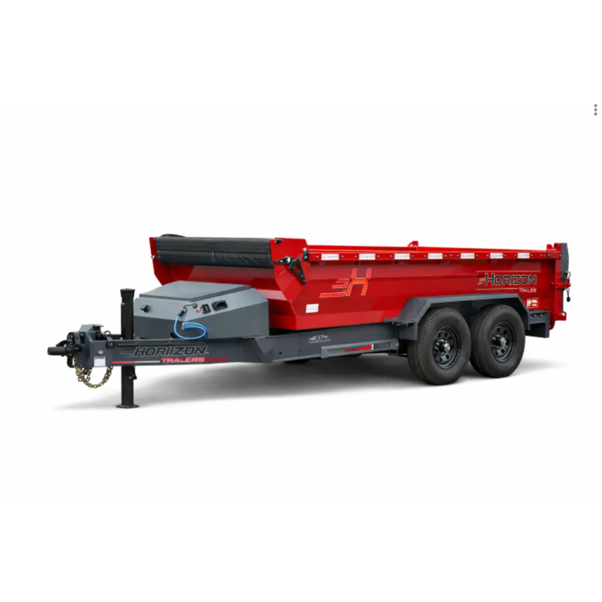 Horizon HZ7 14' x 83" 7K Bumper Pull Dump Trailer- Red