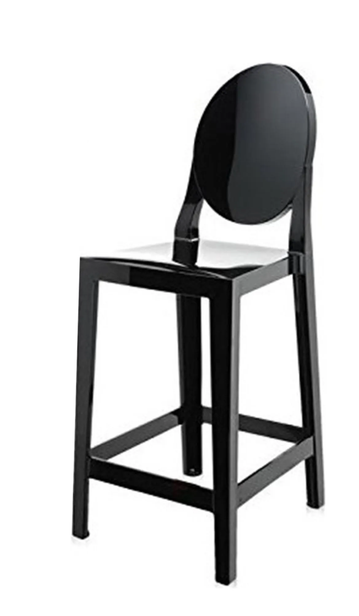 Resin Black Barstool