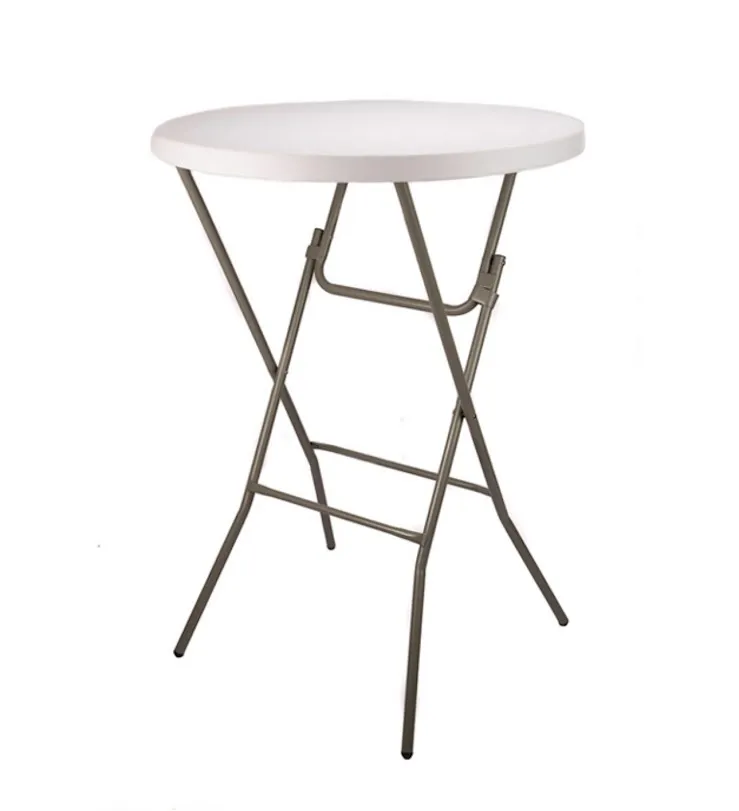 White Plastic High Boy Table