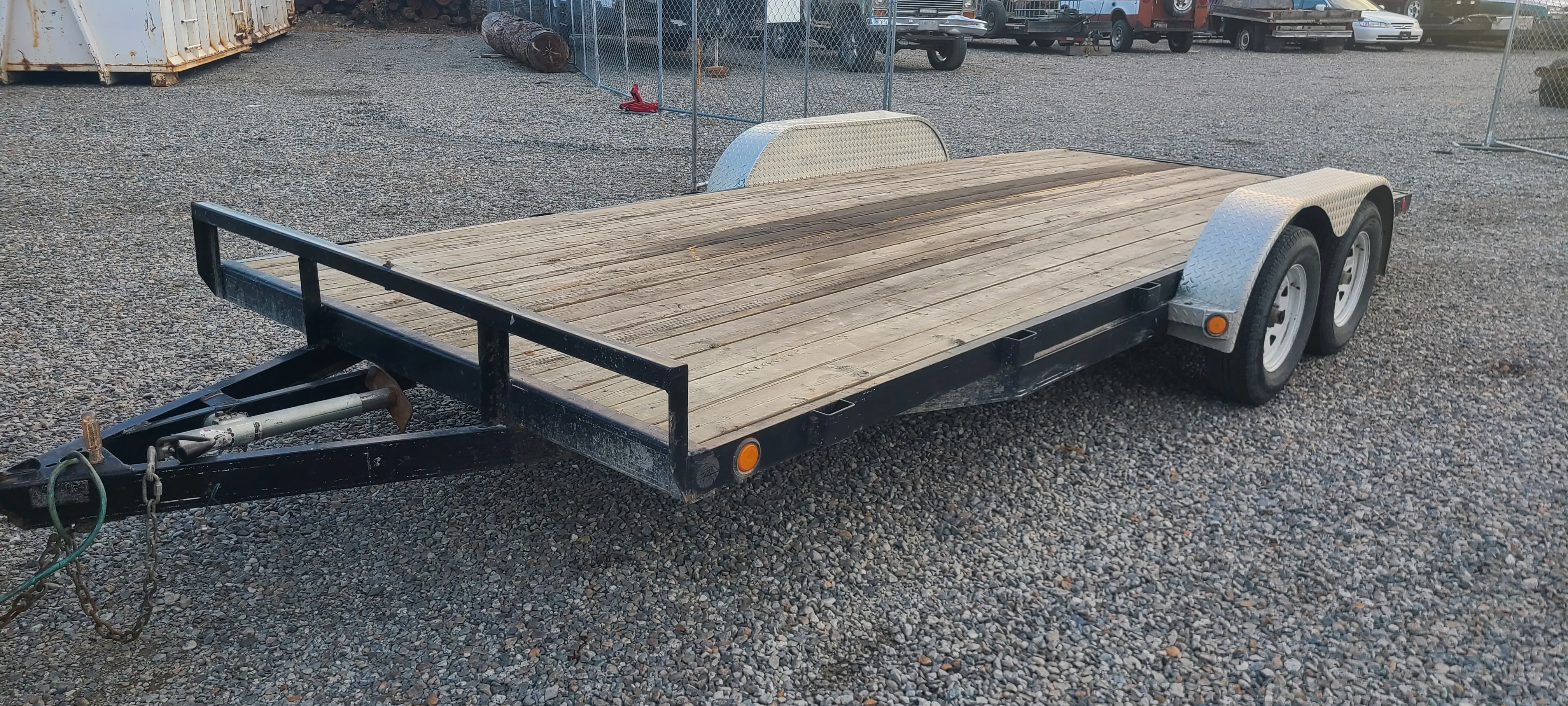18' Car Trailer W/Ramps & Winch